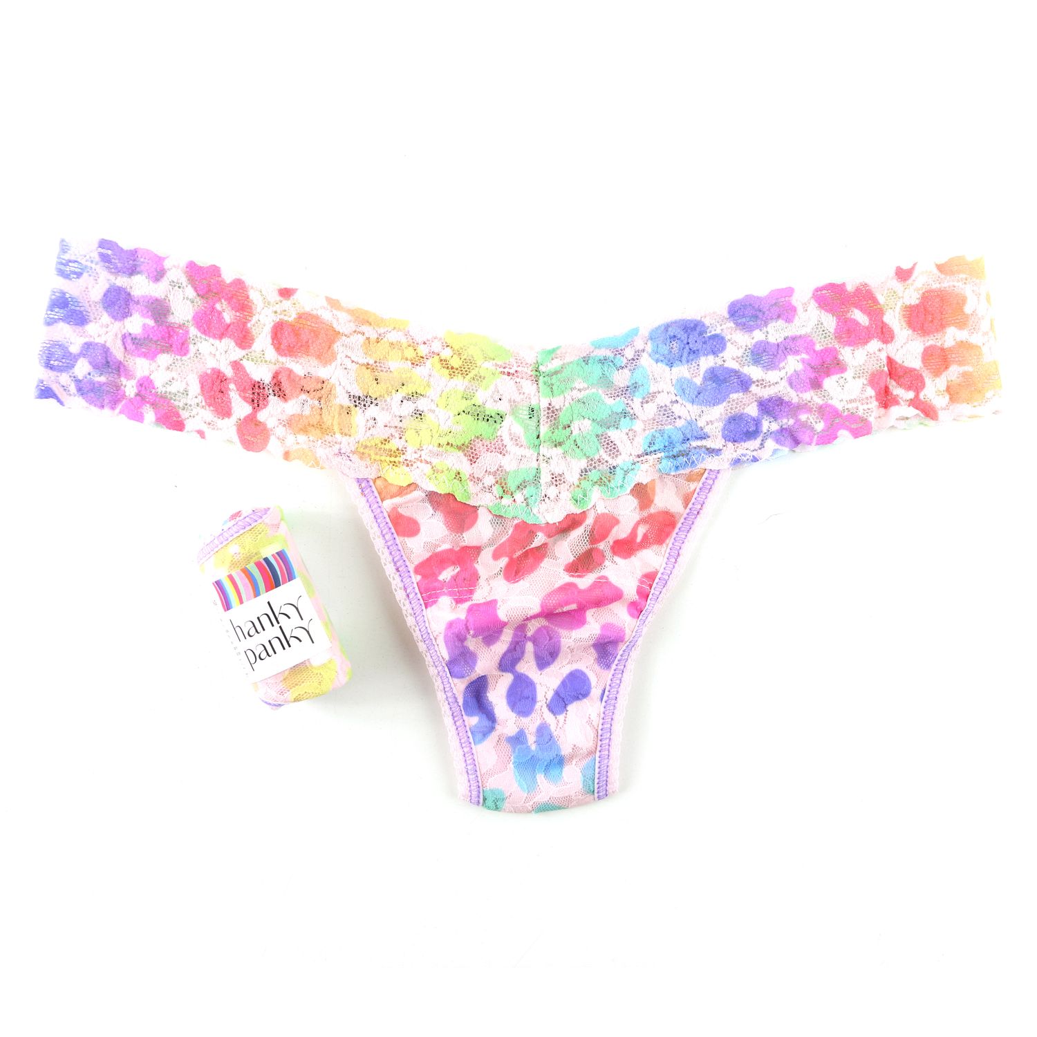 HAK4911PRP Low Rise Thong Prints, Color: PrideLeopard, Size: OneSize