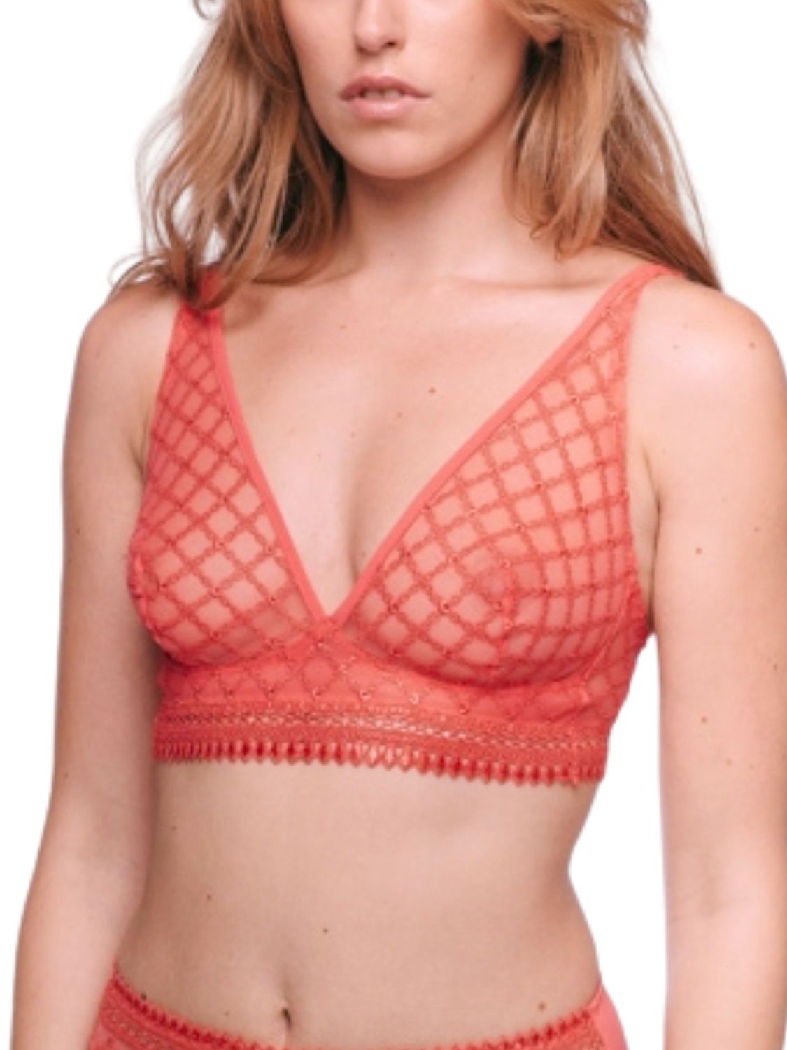 LBQ48507 Paco Bralette, Color: Hibiscus, Size: Large