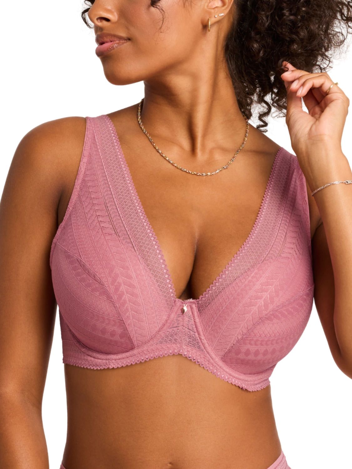MON9580F Rosaline Mystique Full Plunge Bra, Color: Rose, Size: 36D