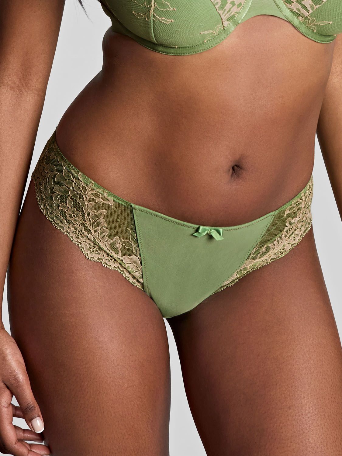 PAN9392 Ana Lace Brazilian, Color: SageSand, Size: XLarge