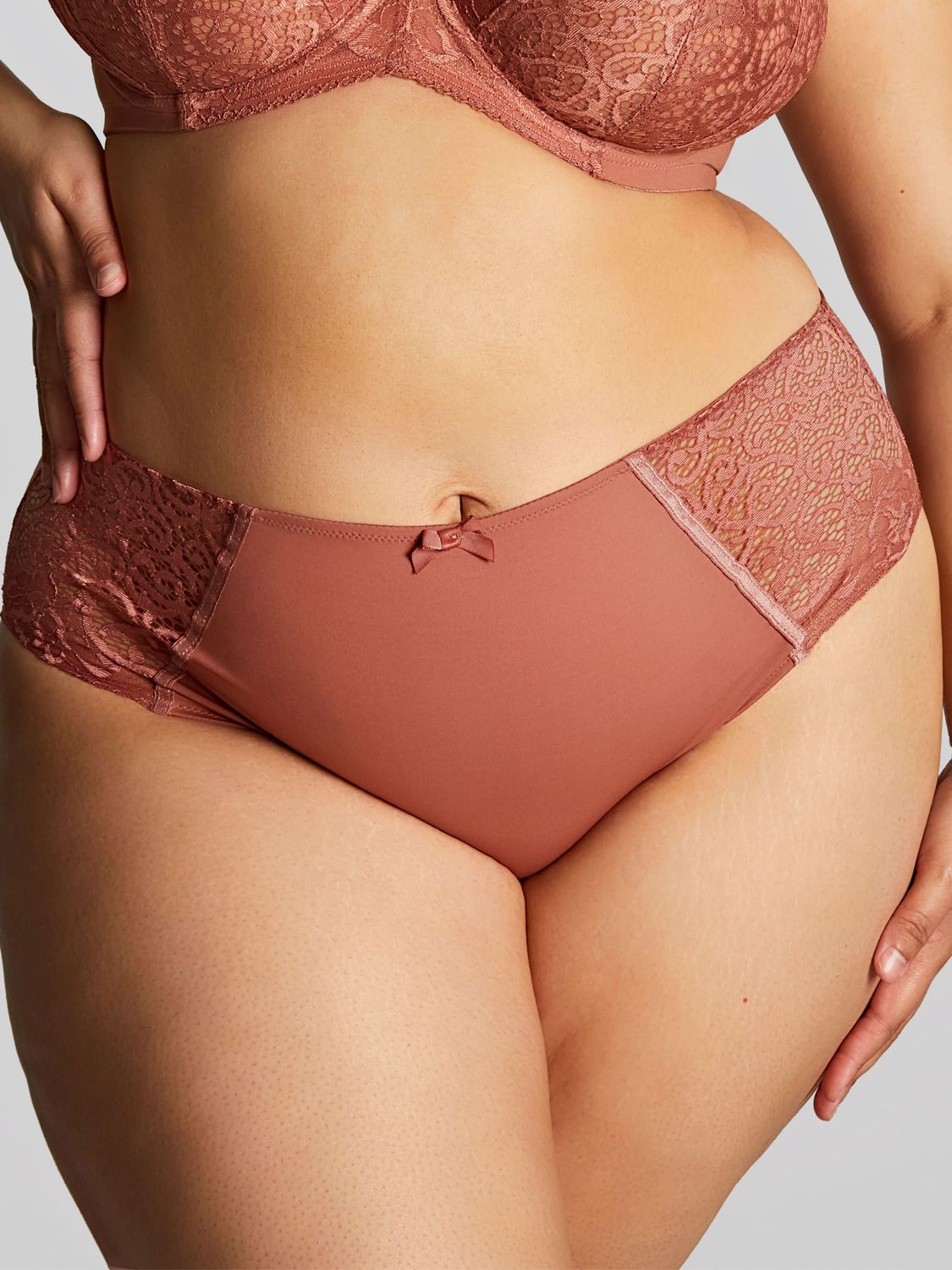PANSC9682 Estel Deep Brief, Color: RoseGold, Size: Medium