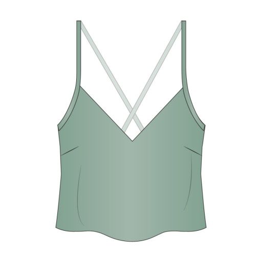 HAK1S44 Satin Sleep Tank