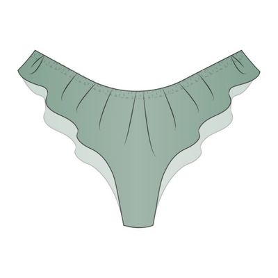 HAK1S24 Satin Sleep Flutter Tanga