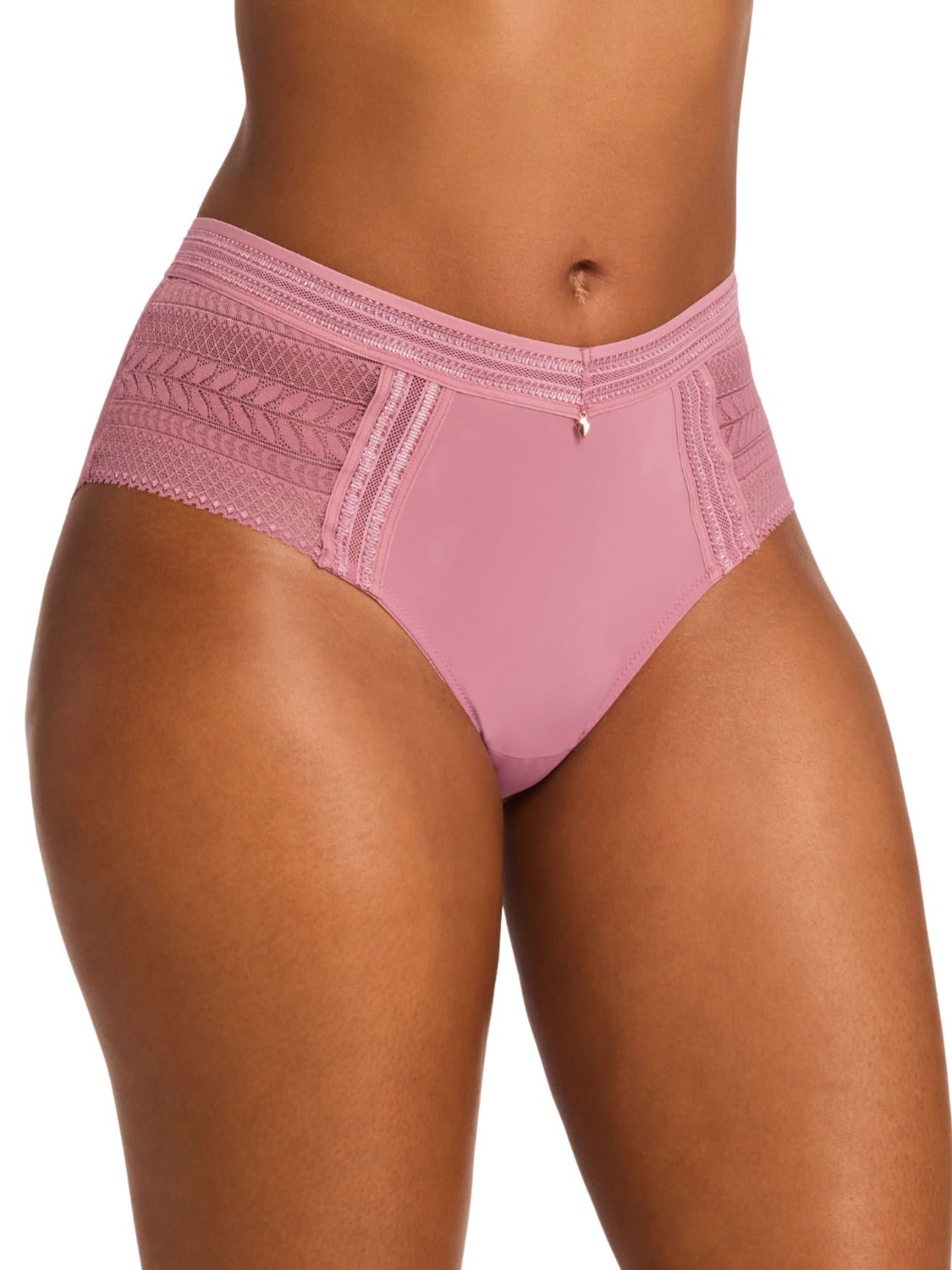 MON9583 Rosaline High Waist Brief, Color: Rose, Size: Small