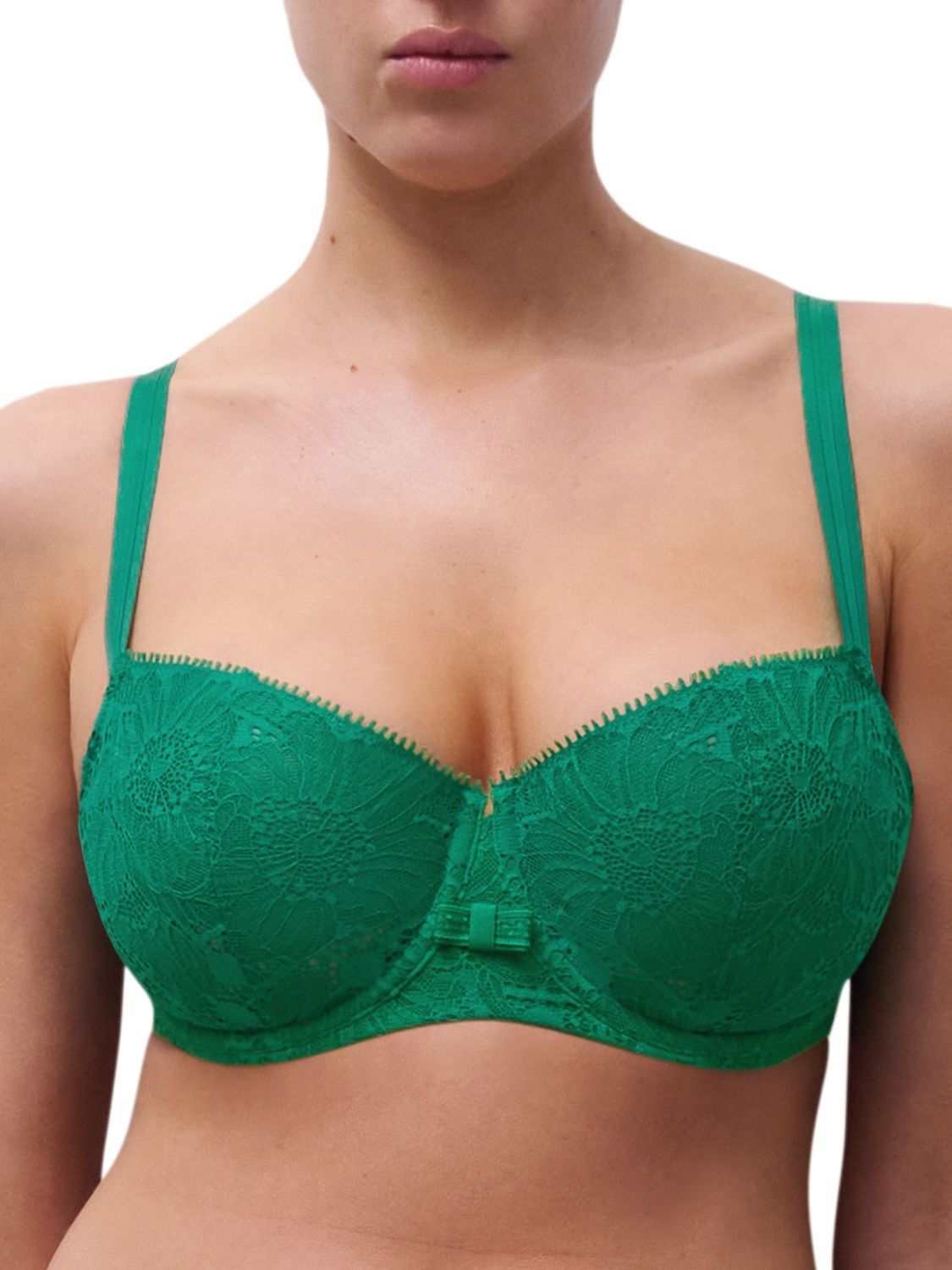 CHL15F50 Day to Night Lace Demi Bra, Color: Racing Club Green, Size: 32F