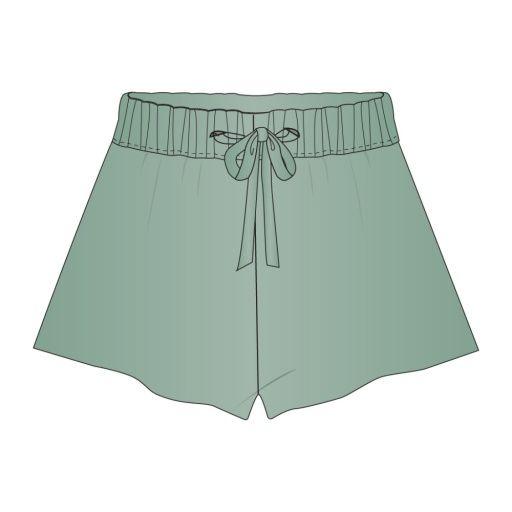 HAK1SS5 Satin Sleep Short, Color: GreenTea, Size: Large