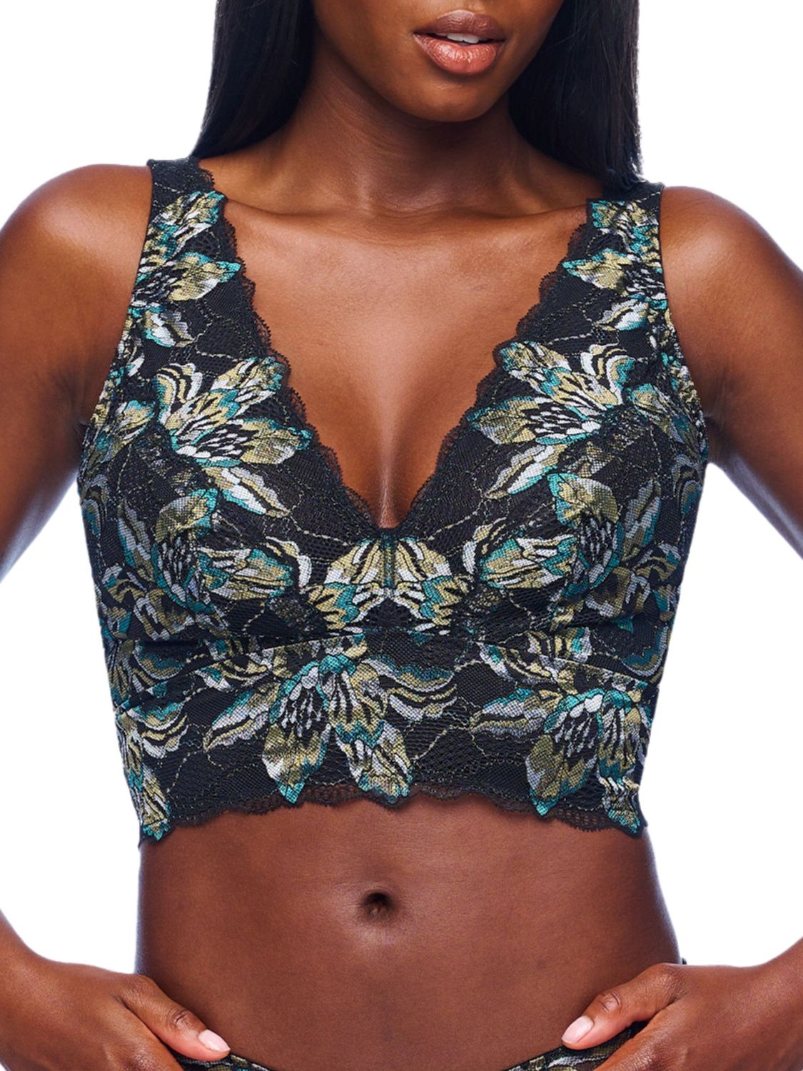 COSPARAD1303 Paradiso Curvy Bralette, Color: BlackCappero, Size: XLarge