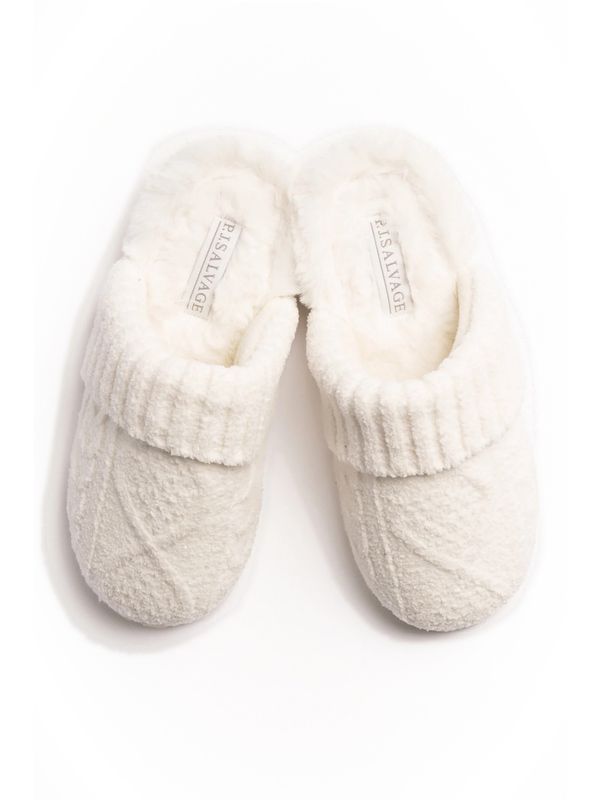 PJSRKCKSL Cable Knit Slide Slippers