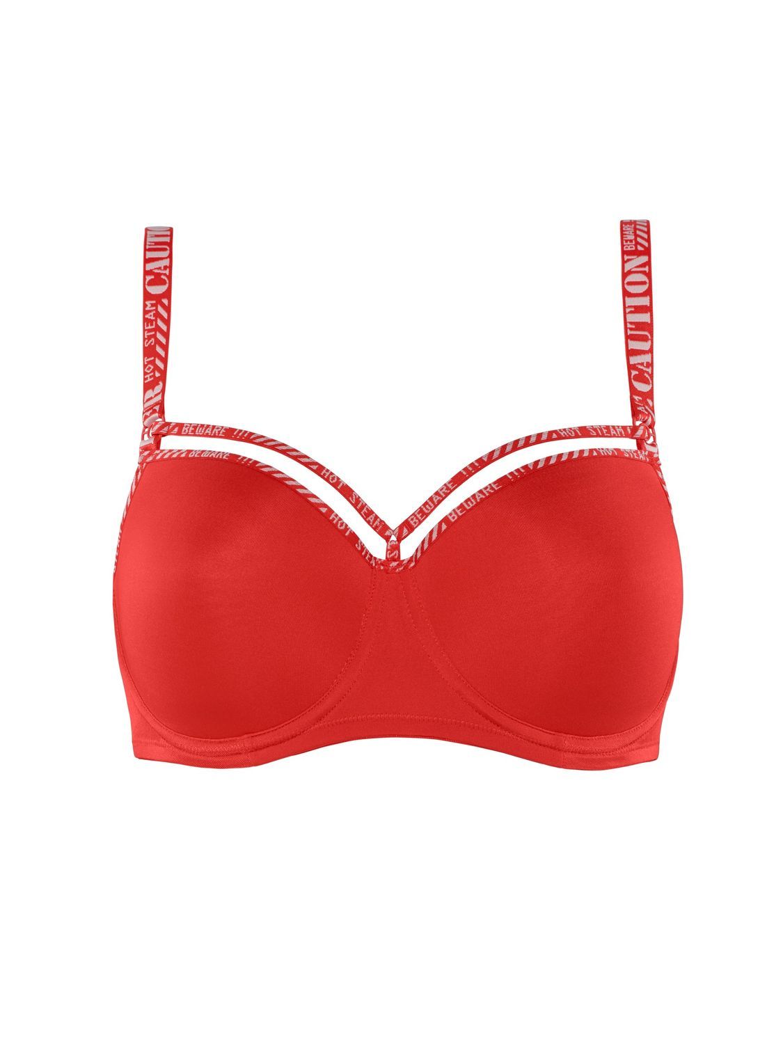 MAR199101 Fiery Red Space Odyssey Balcony Bra, Color: FieryRed, Size: 38D