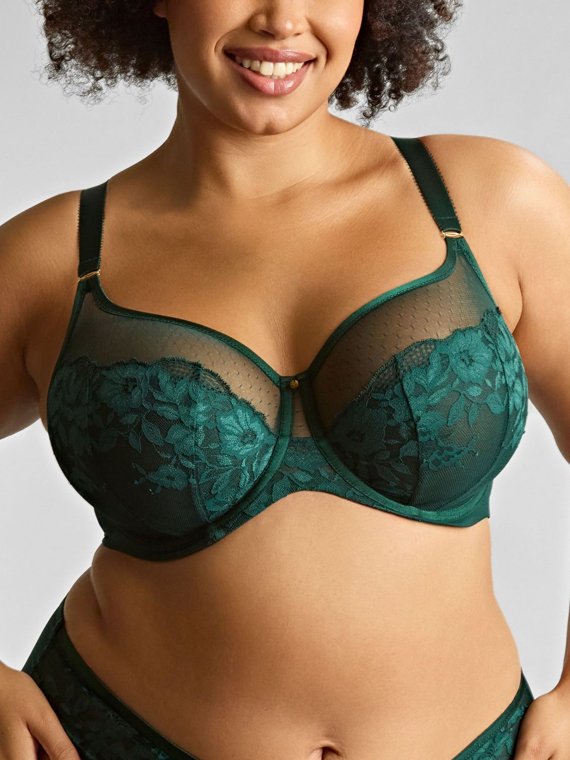 PANSC10855 Josephine Full Cup Bra, Color: ForestGreen, Size: 46K