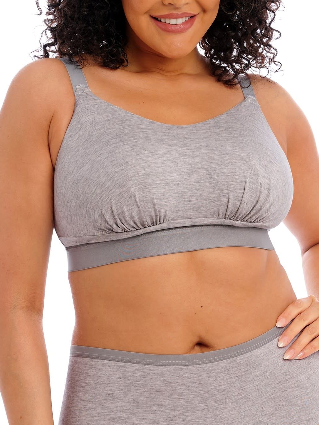 ELO301417 Downtime NonWired Bralette, Color: GreyMarl, Size: 32K/L