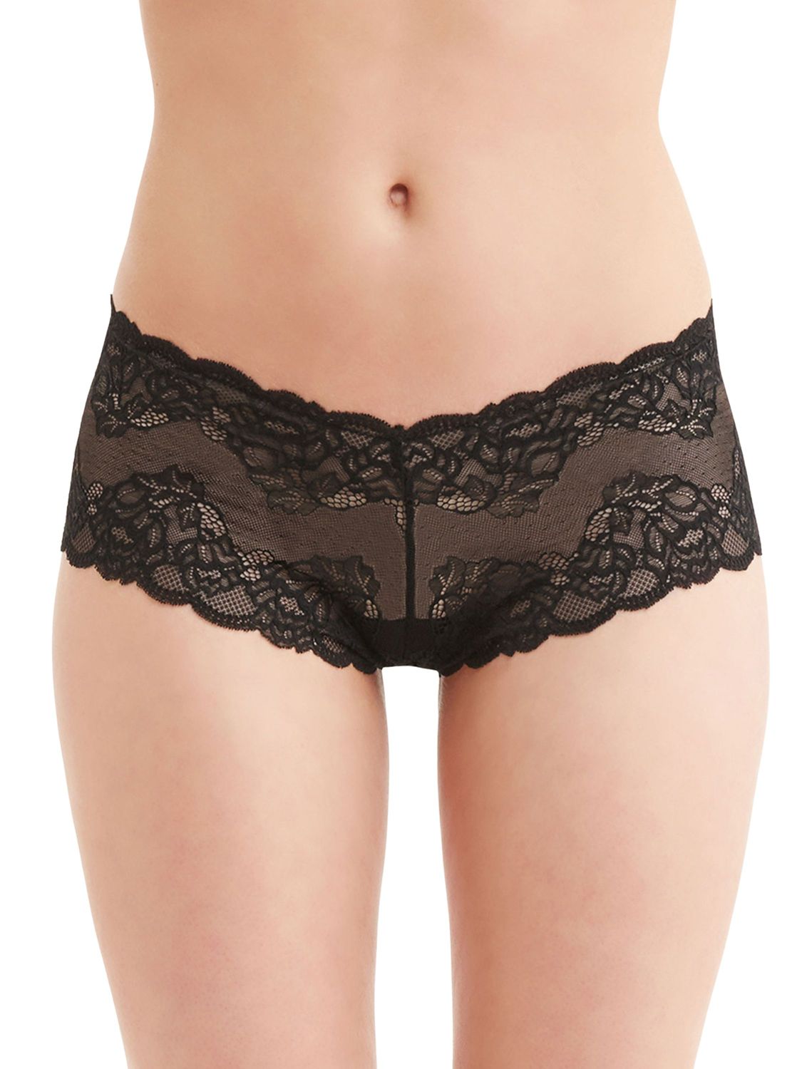 MON9000 Lace Cheeky Panty, Color: Black, Size: Small
