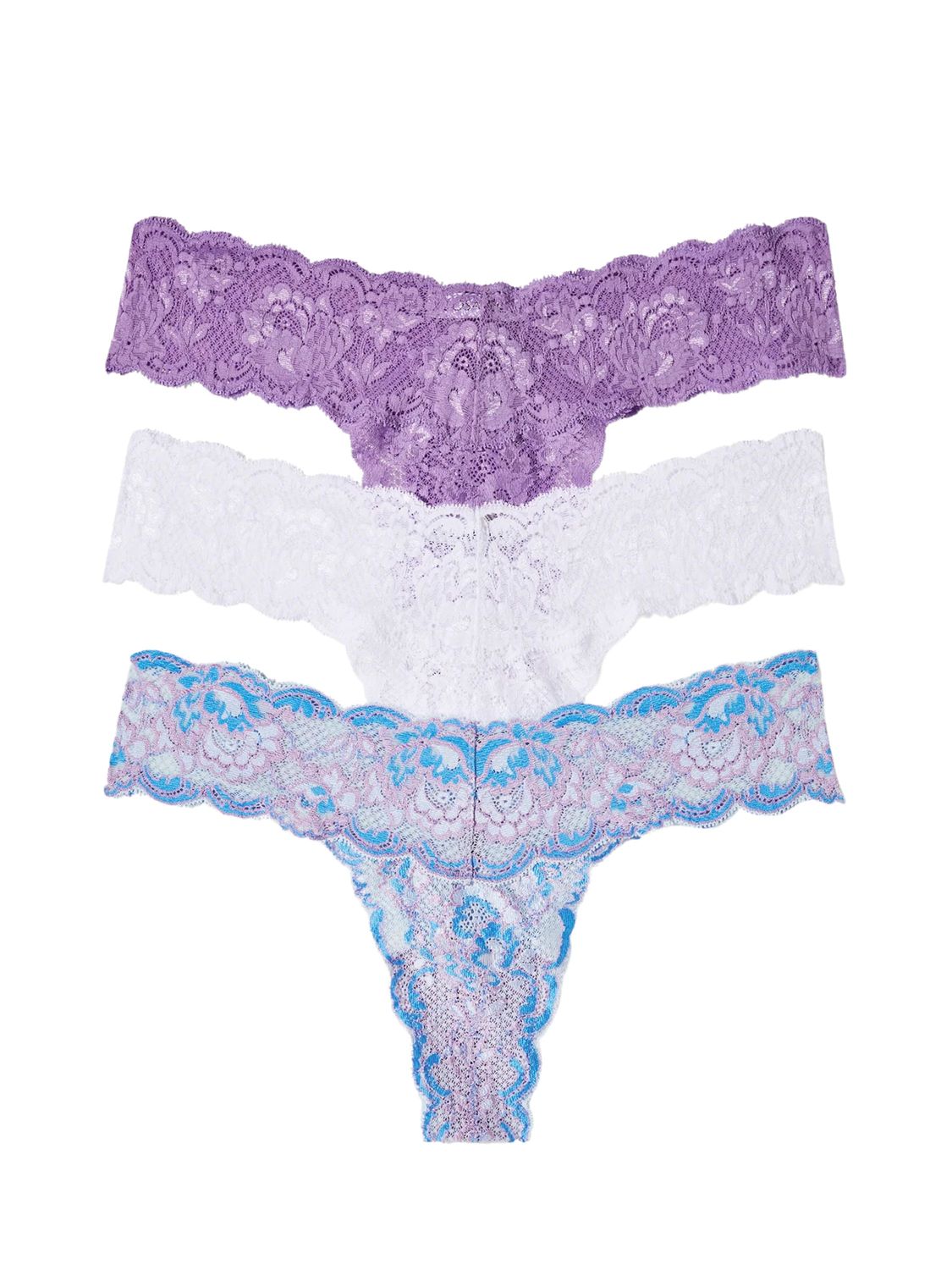 COSNSMPK3321 Cutie Thong Ombre 3 Pack, Color: LinariaFontana, Size: OneSize