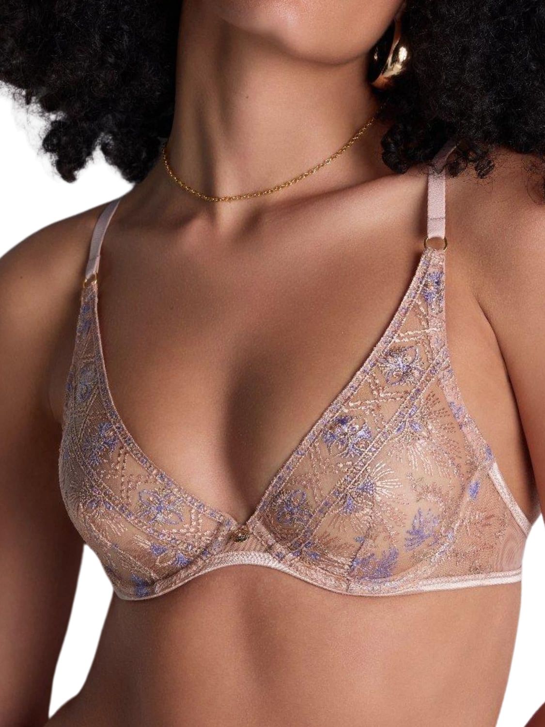 AUB4CF12 Sound of Heart UW Triangle Bra, Color: LavenderAura, Size: 38D