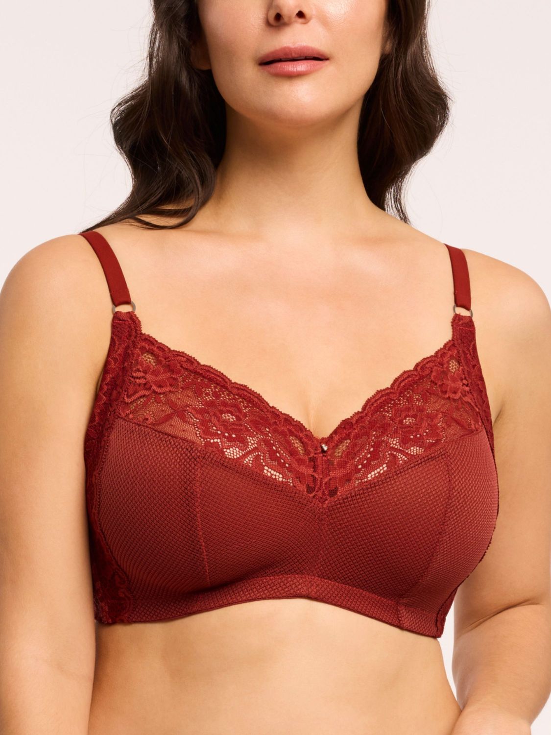 MON9329 Ayla Mesh &amp; Lace Wire Free Bra