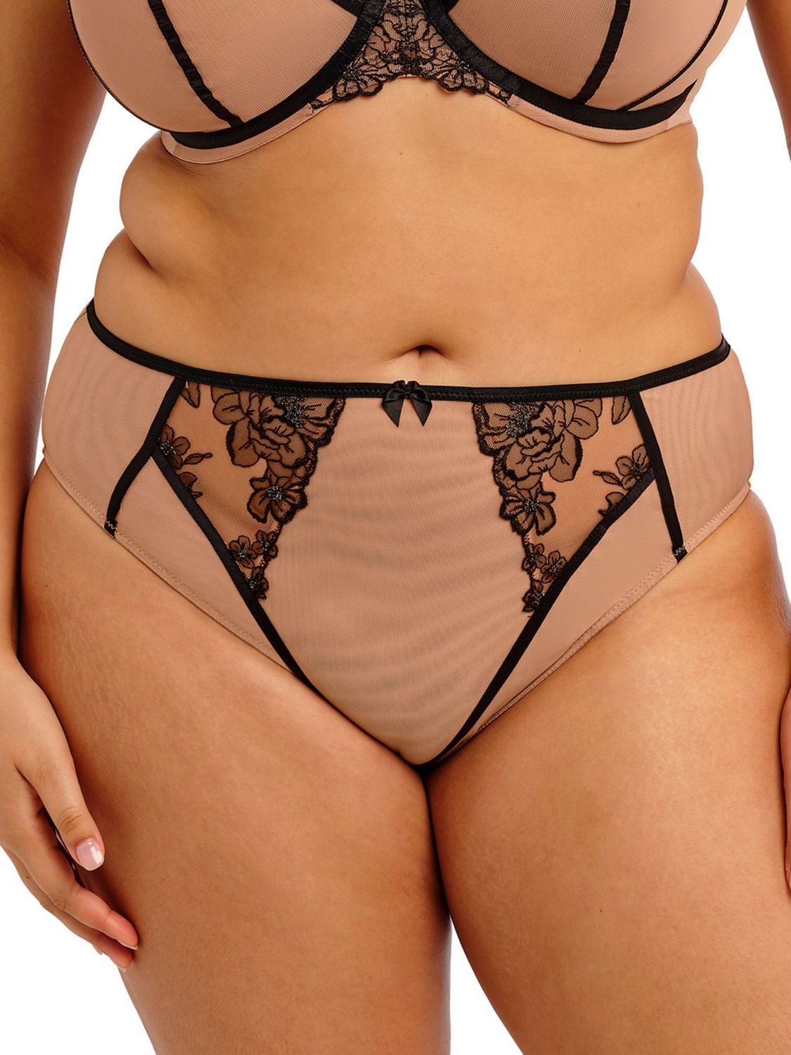 ELO302653 Teagan High Leg Brief, Color: Cafe Au Lait, Size: Small