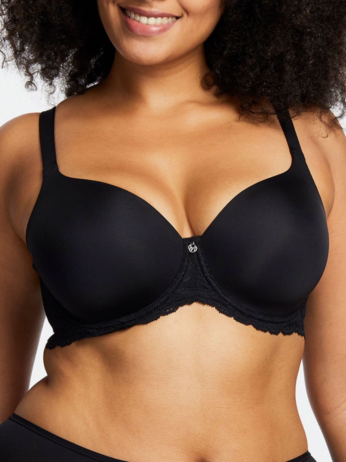 MON9320 Pure Plus Full Coverage TShirt Bra, Color: Black, Size: 30D