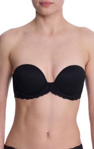 NAT731023 Feathers Strapless Plunge Multiway, Color: Black, Size: 32B