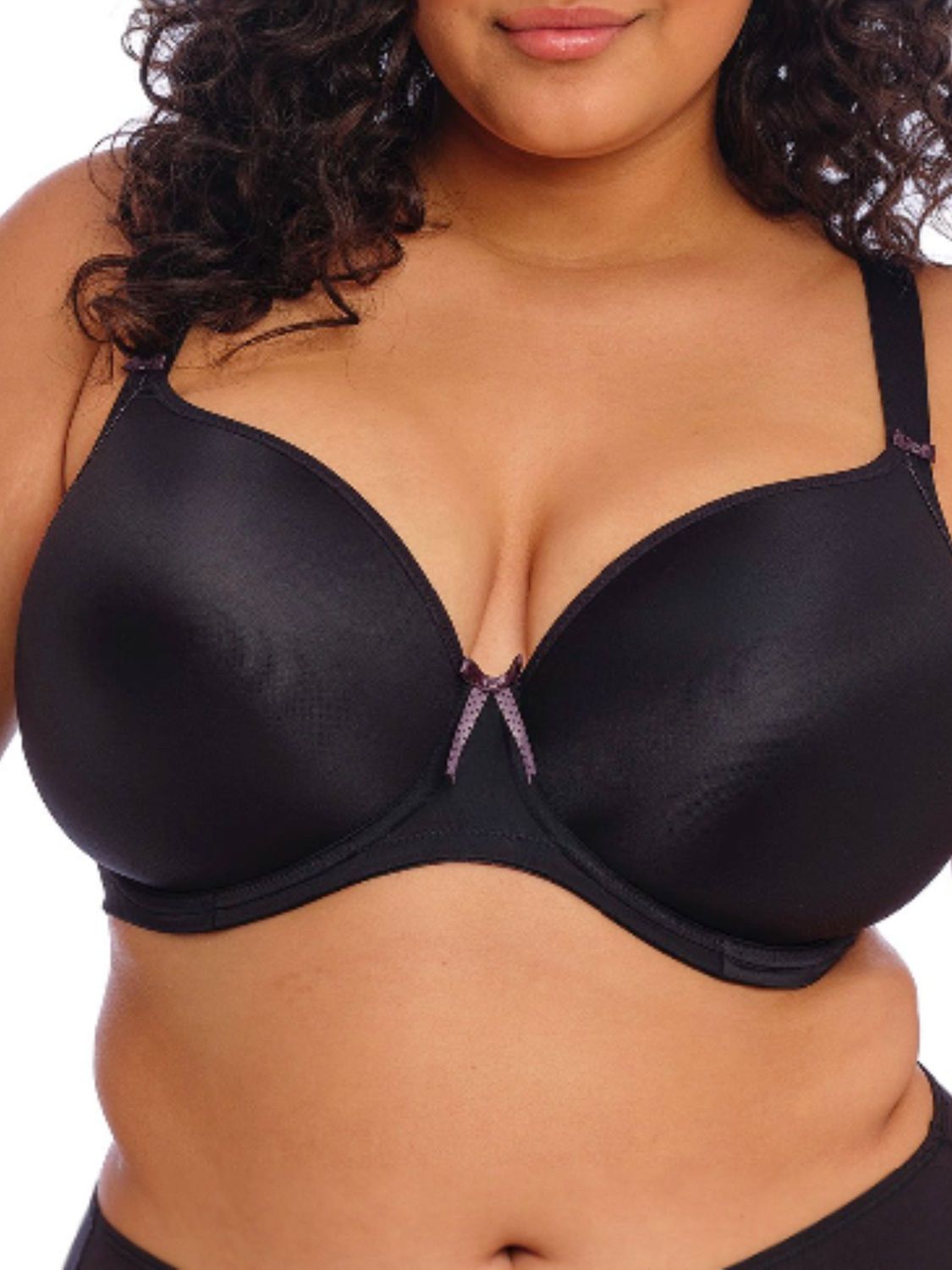 ELO8722 Bijou Moulded Plunge Bra, Color: Black, Size: 34I