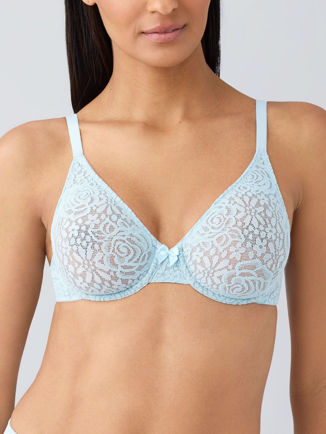WAC851205 Halo Lace Seamless UW Bra, Color: Soft Sky, Size: 38E