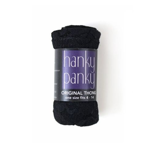 HAK4811P Original Rise Thong, Color: Black, Size: OneSize