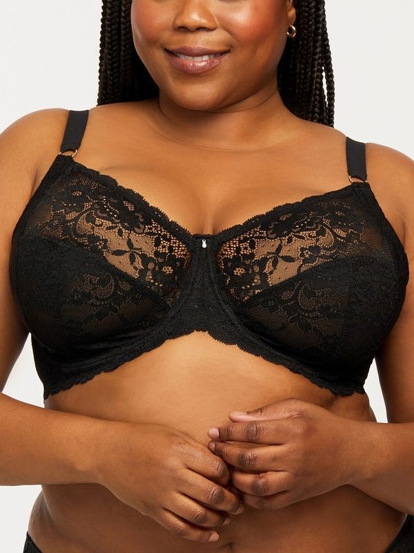 MON9372 Muse Full Cup Lace Bra, Color: Black, Size: 32D