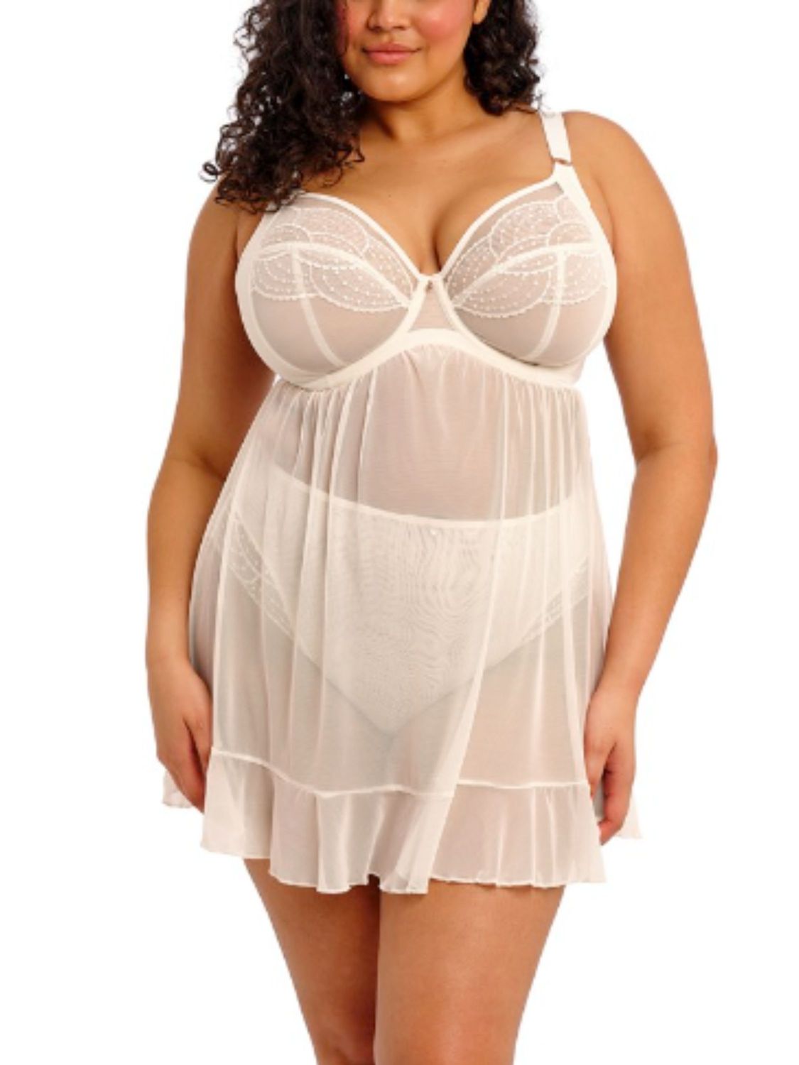 ELO4551 Priya UW Babydoll, Color: Vanilla, Size: 42K