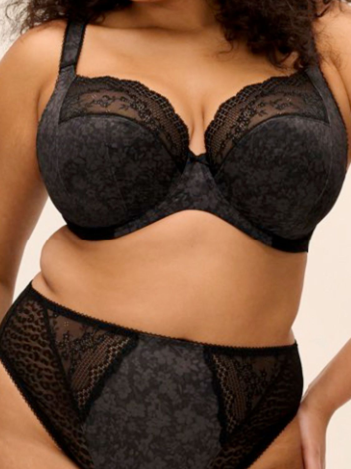 ELO4490 Lucie UW Plunge Bra, Color: Black, Size: 32J