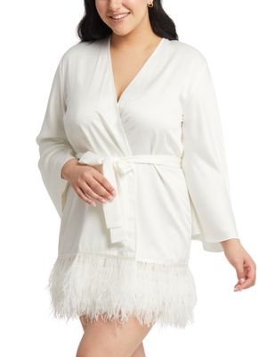 RYA394 Swan Feather Hem Cover Up