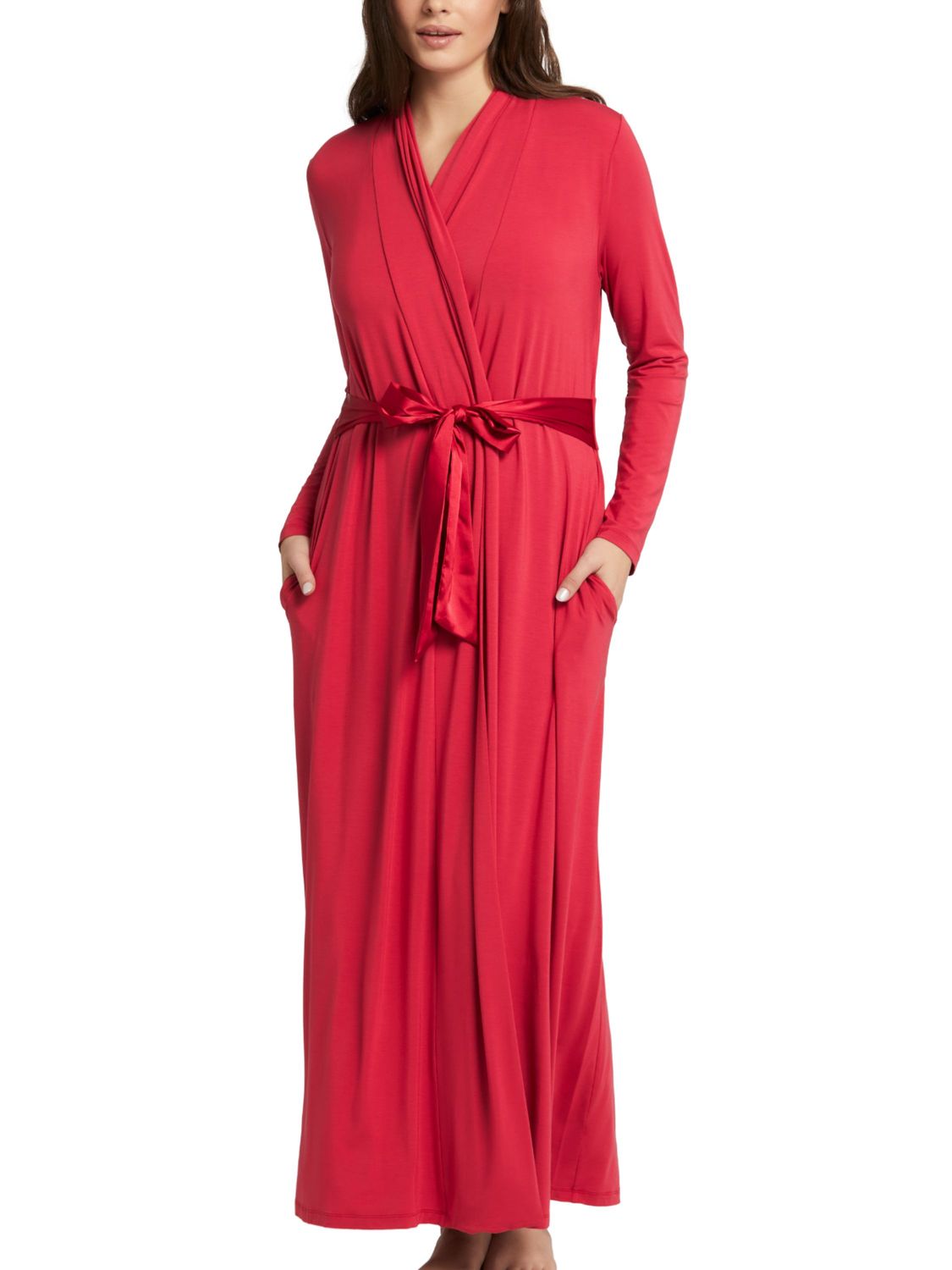 FRT621 Long Robe, Color: Crimson, Size: Small/Medium