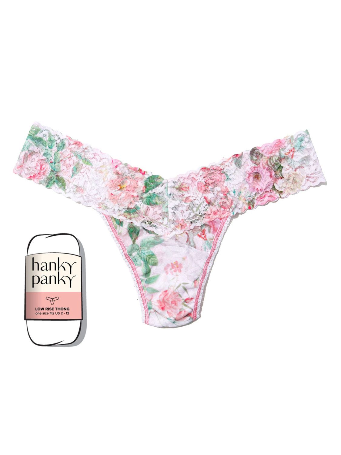HAK4911PRP Low Rise Thong Prints, Color: RococoRose, Size: OneSize