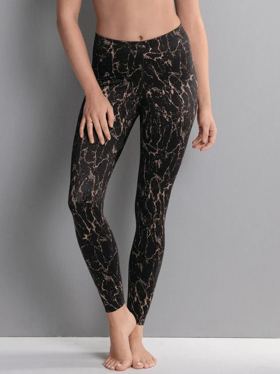 ANT1696 Sport Leggings Massage Tights, Color: PowderGold, Size: Small