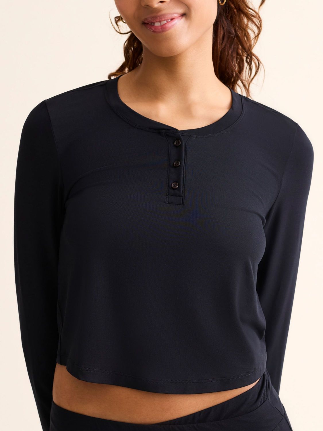 FRT615 Fleur't Iconic Henley, Color: Black, Size: XLarge