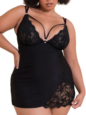 CKLST048320 Embrace Deep Plunge Chemise