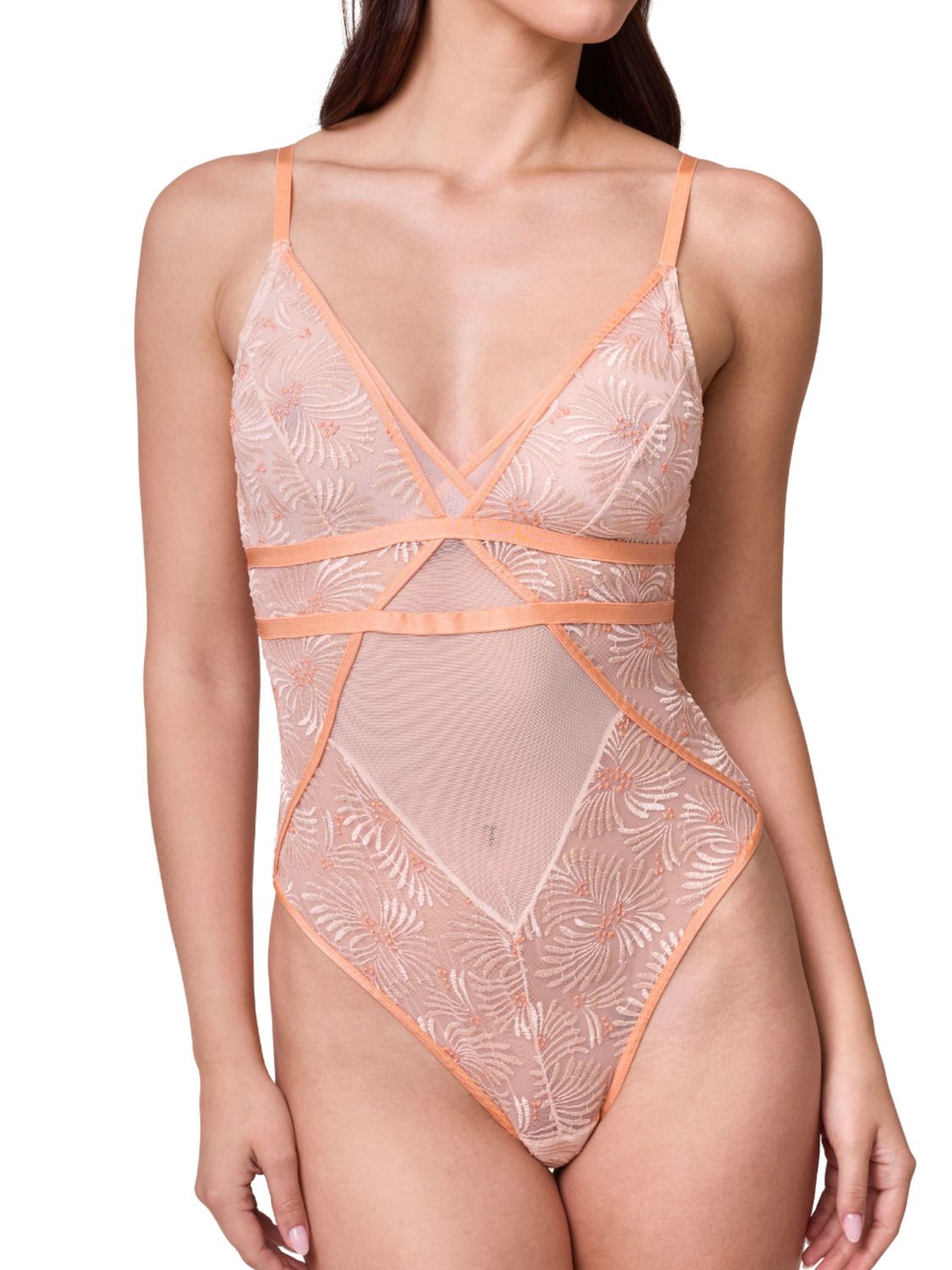 MON9765 Tangerine Dream Bodysuit, Color: Champagne Tangerine, Size: Small