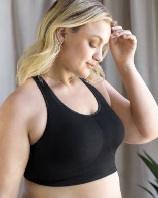 CVC1605 Bralette with J Hook, Color: Black, Size: Large+