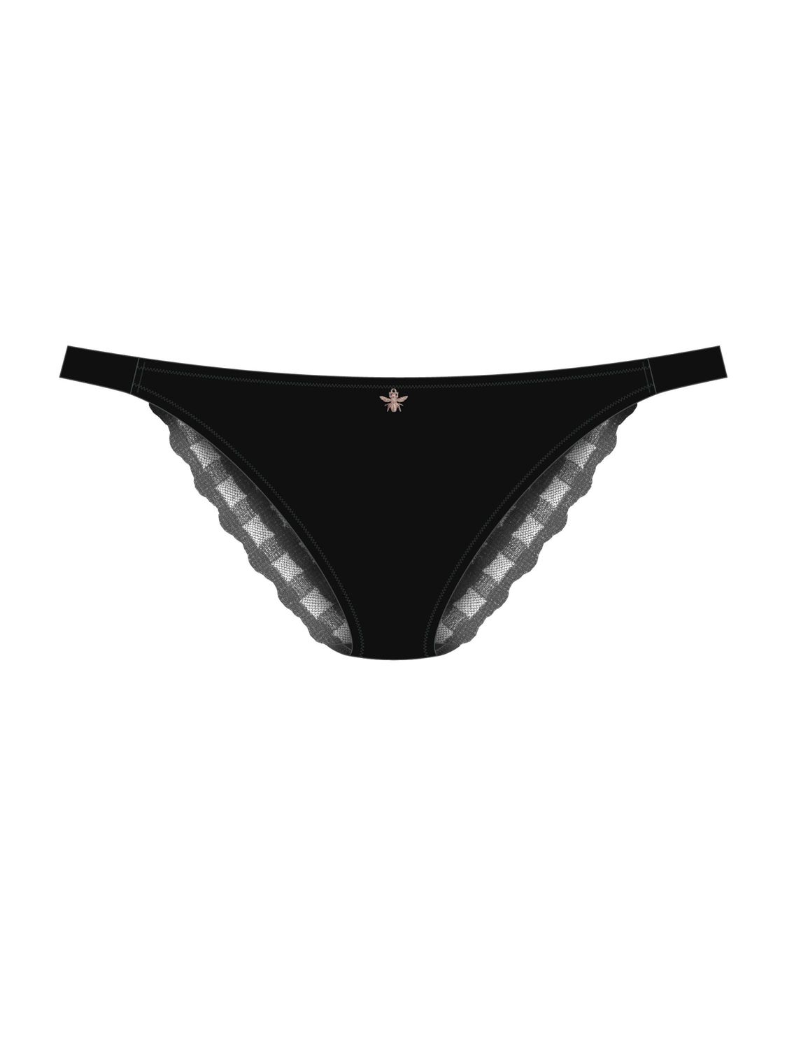 SKB373255 Bonbon Lace Bikini, Color: Black, Size: Small