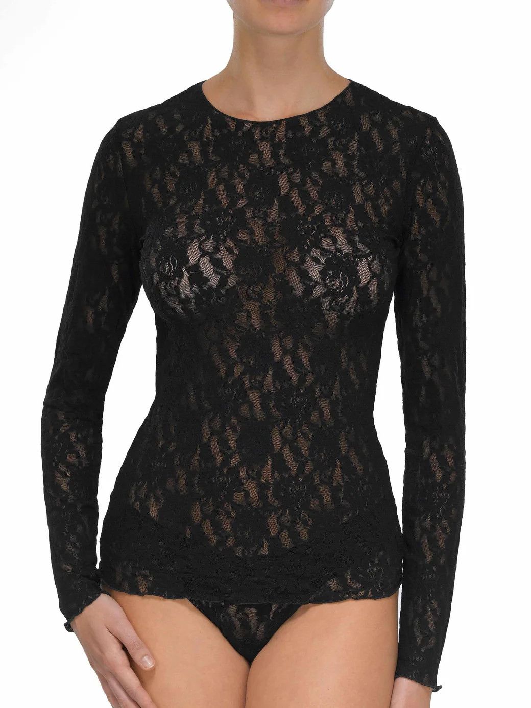 HAK128L Signature Lace Long Sleeve Top