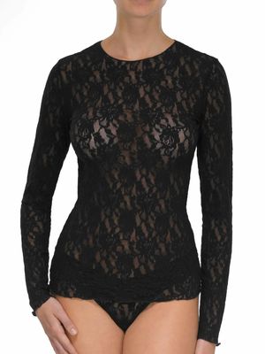 HAK128L Signature Lace Long Sleeve Top