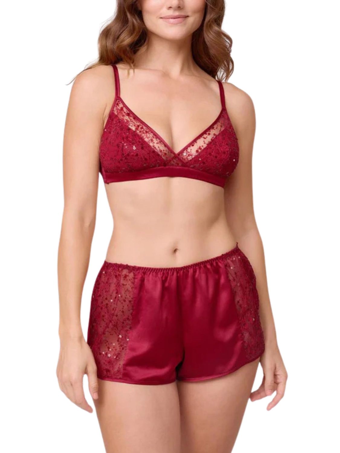 RYA1105 Radiant Bralette Short Set, Color: Holly, Size: Small