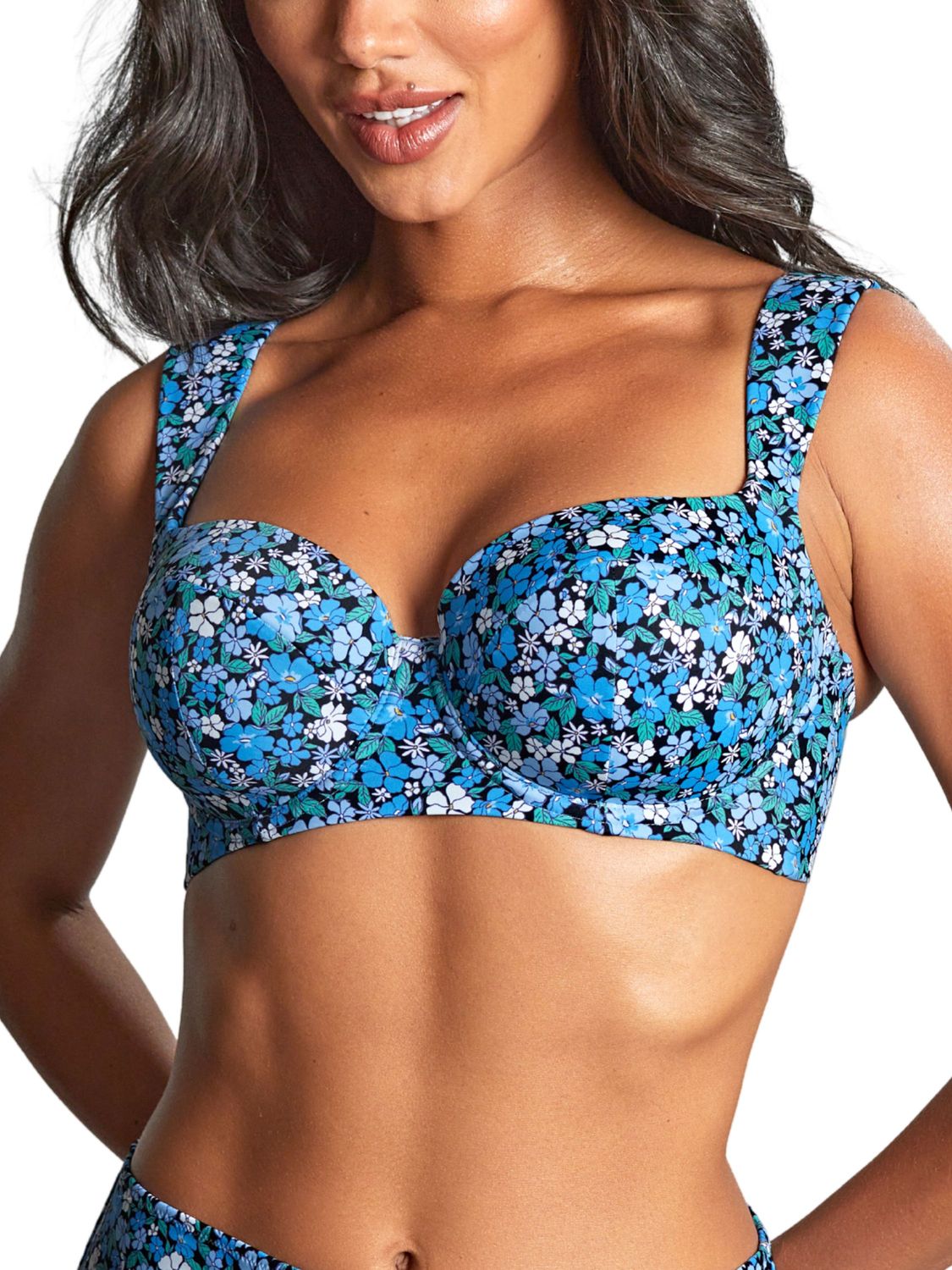 PANSW1842 Posy Bette Balcony Bikini Top, Color: PosyPrint, Size: 34E