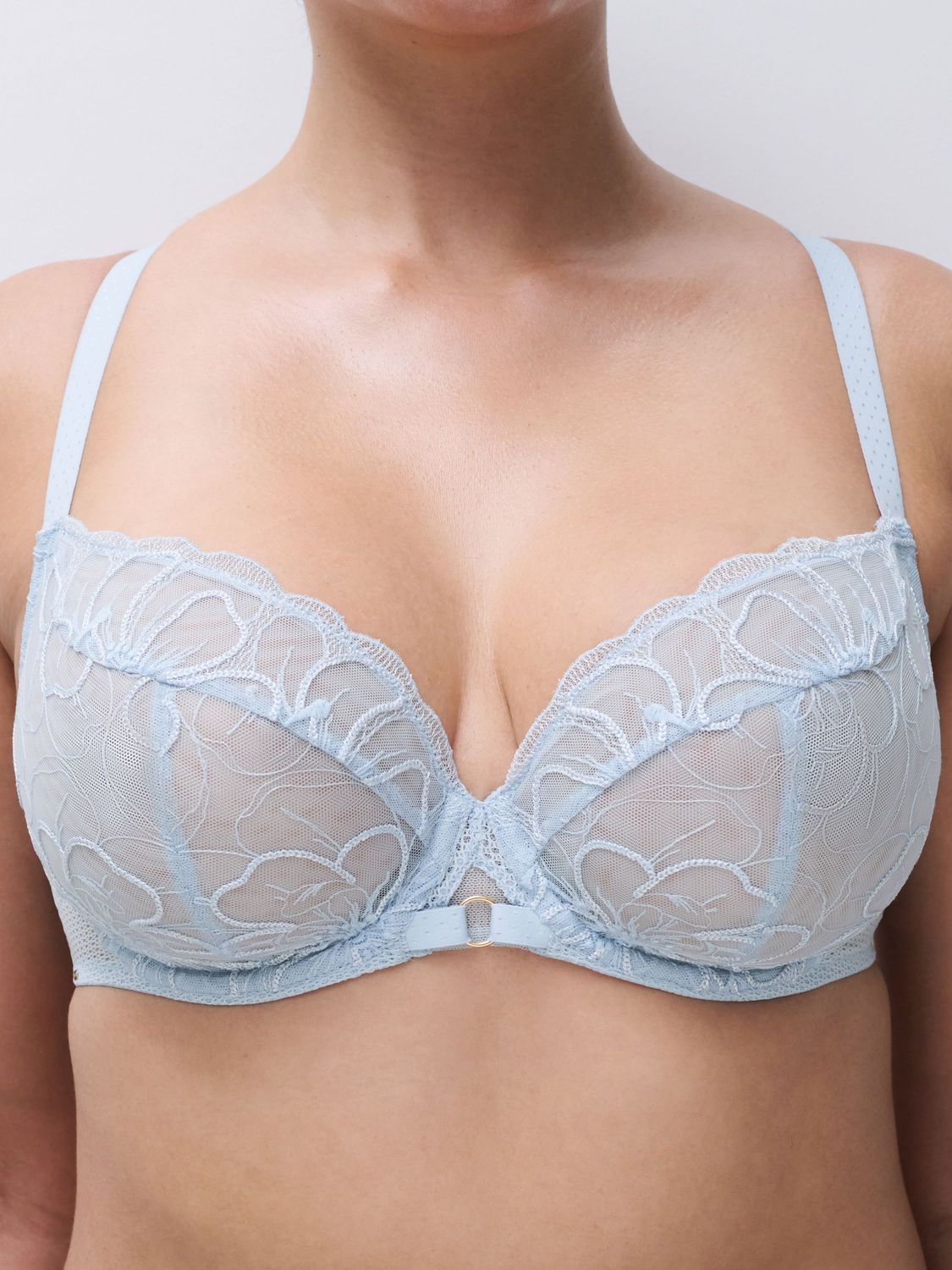 CHL12M1 Fleurs Lace Unlined Plunge Bra