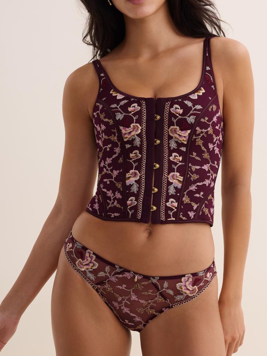 AUB7D37 Midnight Opera Corset, Color: Secret Purple, Size: Small