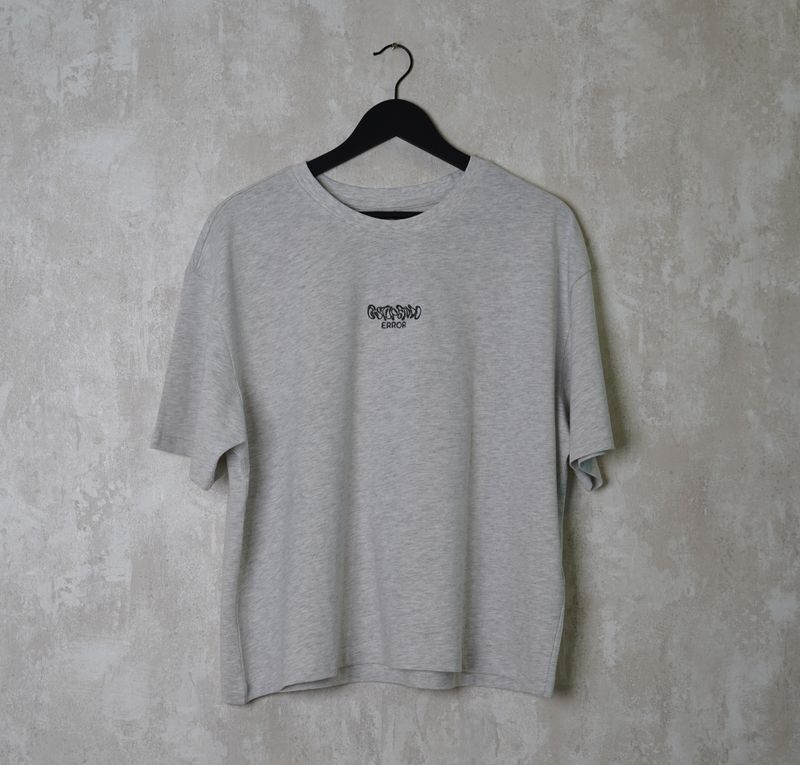 Camiseta gris Boxy Fit Oversize