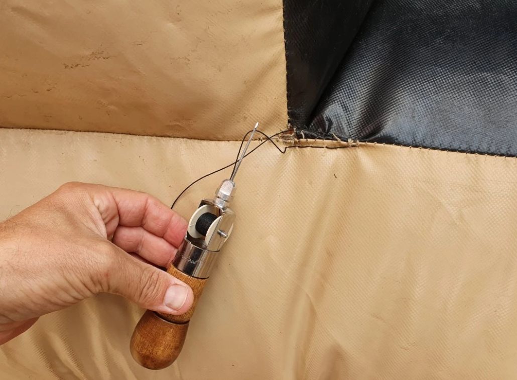 Alêne de couture manuelle pour réparation de structures gonflables (PVC)