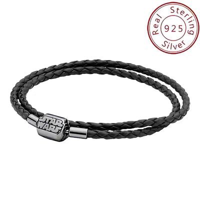 Star Wars Leather and Sterling Silver Bracelet
