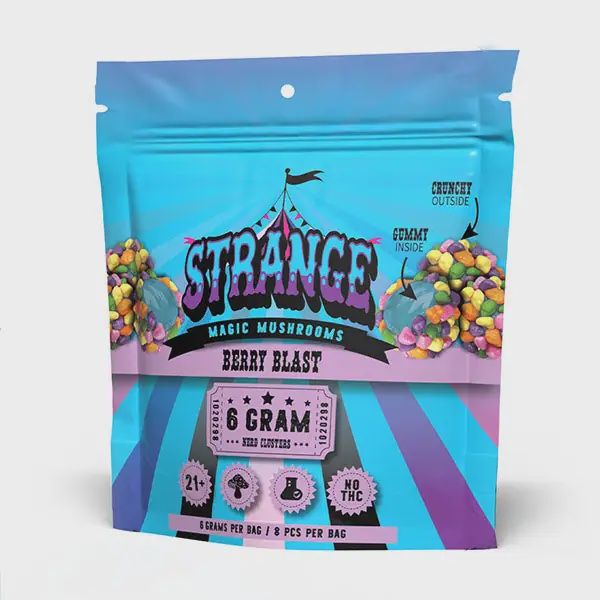 Strange Mushroom Gummy Clusters, Flavor: Berry Blast