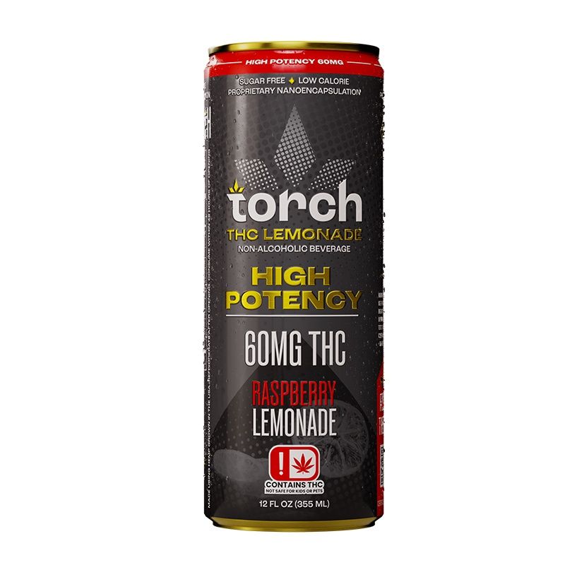 Torch THC Drink High Potency, Flavor: Raspberry Lemonade