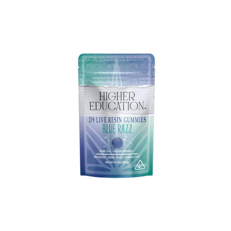 Higher Education Gummies, Flavor: Blue Razz (Indica)