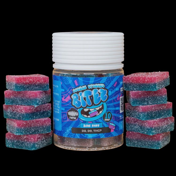 Double Stacked Bites Jar 10 Count, Flavor: Blue Razz